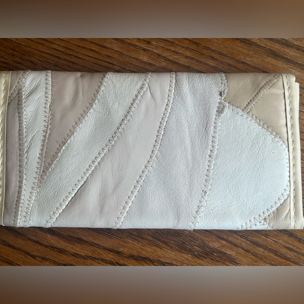 Vintage Patchwork Patch Leather Wallet Wristlet T… - image 3